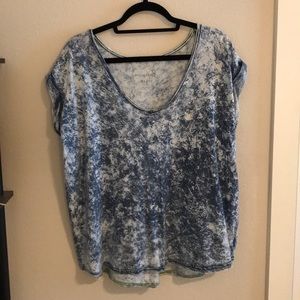 Free people Blue/white tye dye shirt